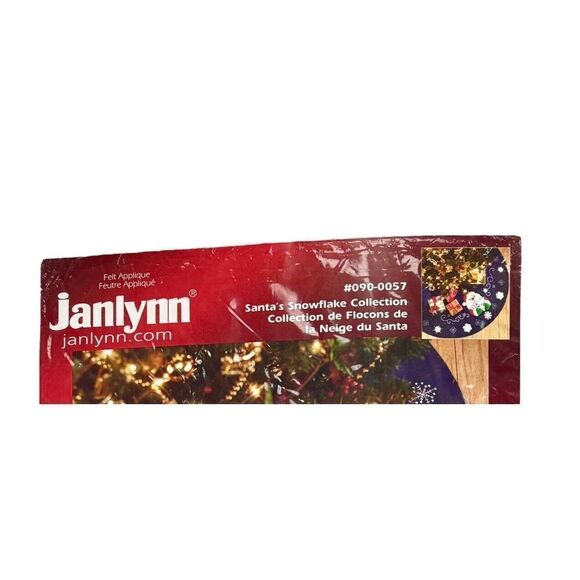 Janlynn Christmas Tree Skirt Kit Blue Round 43" Santa's Snowflake 090-0057 - Picture 3 of 6